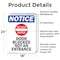 Signmission Door Blocked Not An Entrance Sign, Vinyl Decal, 18in W x 24in L, 2PK OS-2PACK-NS-D-1824-V-11470 - alternate 4